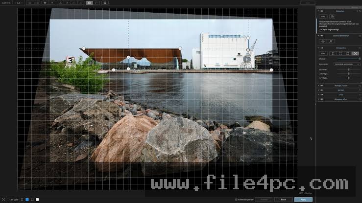 The fine-tuning control used to fix wide-angle stretch on objects and subjects near frame edges.