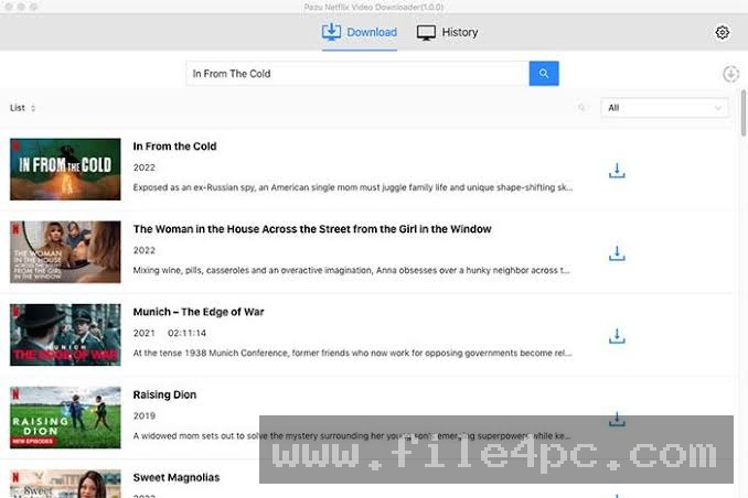 The download configuration window where users select video quality, audio tracks, and subtitle formats.